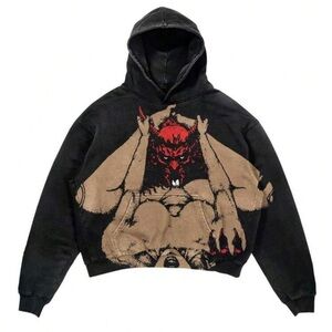 Black Graphic Hoodie